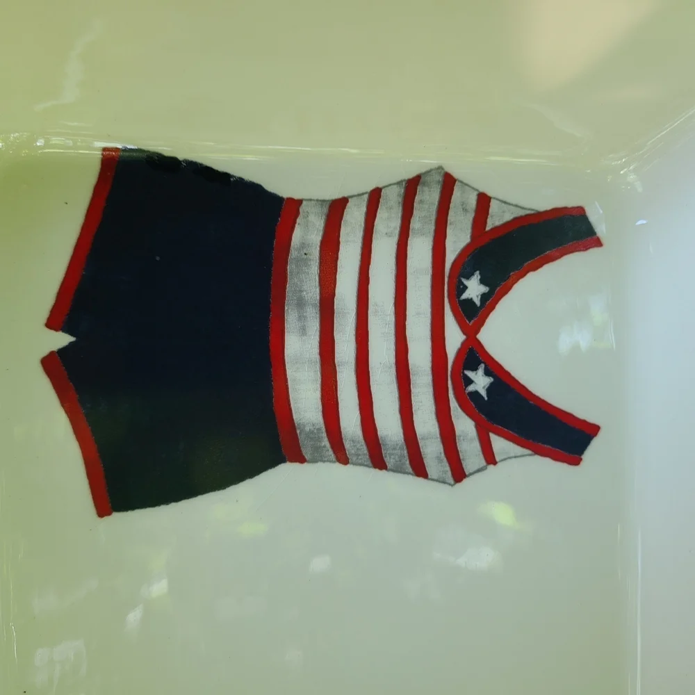 Creative Co-Op Red‎ and Blue Underwear Accessories Nautical Decor Dish
